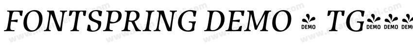 FONTSPRING DEMO - TG字体转换